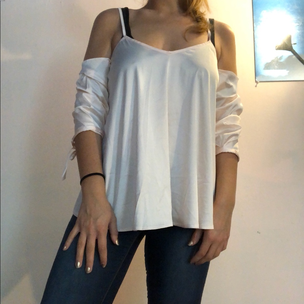 LAST WEEK AVAILABLE - Pink Off-Shoulder Satin Top